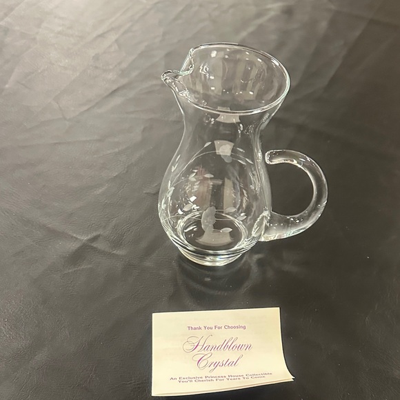 Princess House Small Heritage Clear Handblown Crystal Pitcher #402 - Picture 3 of 5